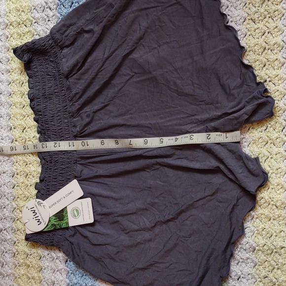 NWT WiWi Large Bamboo High Waist Grey Shorts - Picture 9 of 12